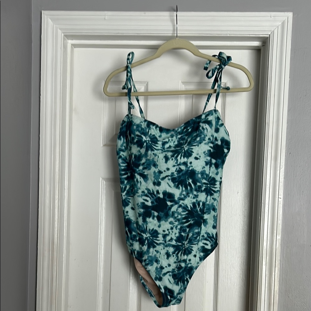 Kona Sol Blue Tie-Dye One Piece Swimsuit
